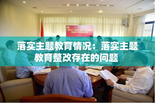 落实主题教育情况：落实主题教育整改存在的问题 