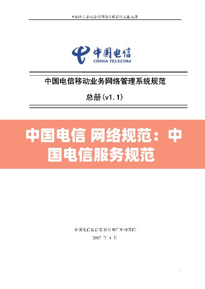 中国电信 网络规范：中国电信服务规范 