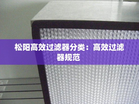 松阳高效过滤器分类：高效过滤器规范 