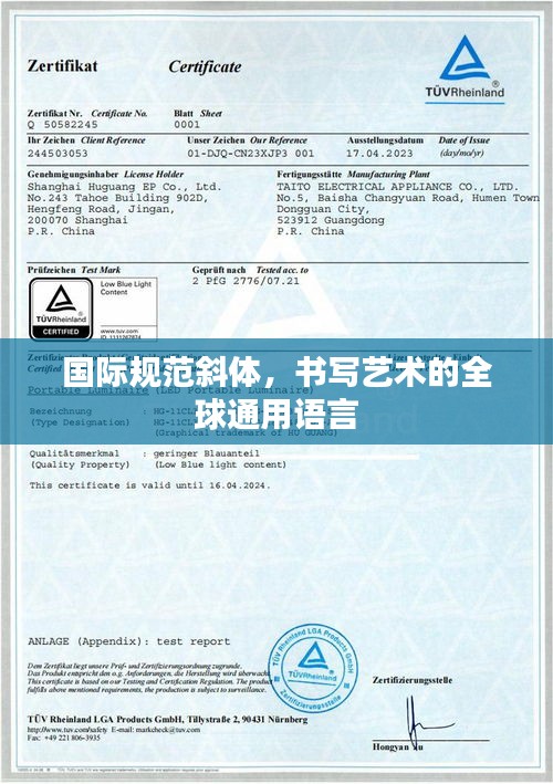 国际规范斜体，书写艺术的全球通用语言