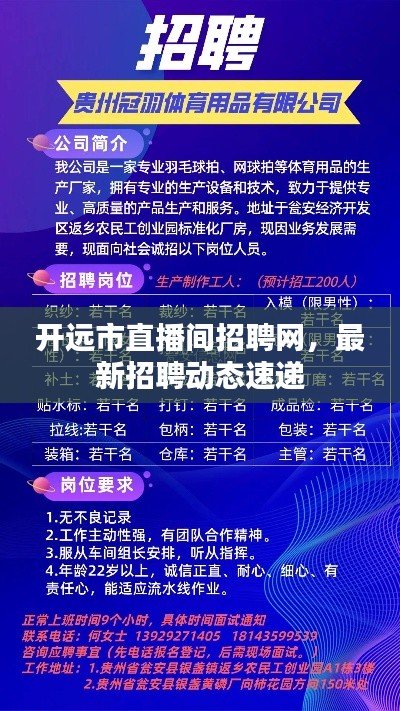 开远市直播间招聘网，最新招聘动态速递