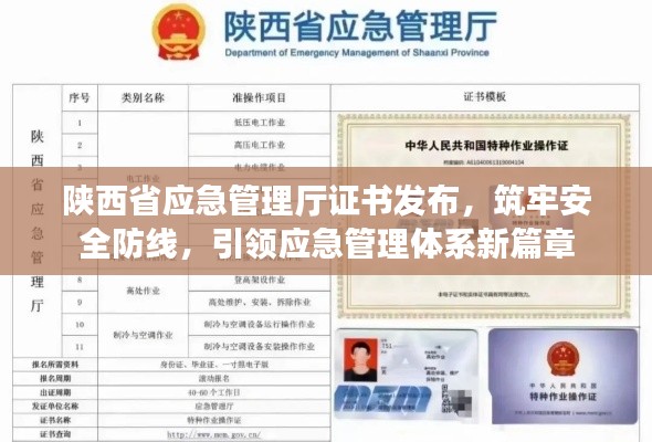陕西省应急管理厅证书发布，筑牢安全防线，引领应急管理体系新篇章