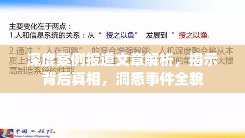 深度案例报道文章解析，揭示背后真相，洞悉事件全貌