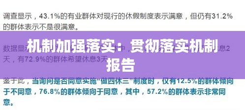 机制加强落实：贯彻落实机制报告 