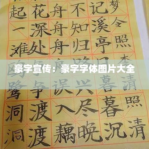 豪字宣传：豪字字体图片大全 