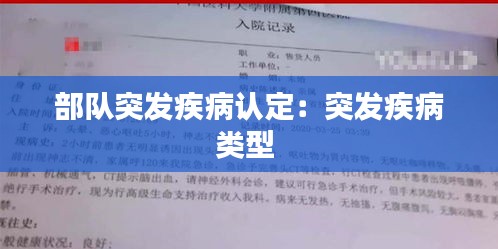 部队突发疾病认定：突发疾病类型 