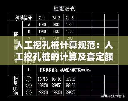 人工挖孔桩计算规范：人工挖孔桩的计算及套定额 