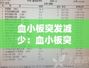 血小板突发减少：血小板突然降低有什么症状 