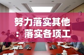 努力落实其他：落实各项工作措施 