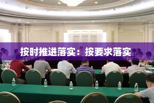 按时推进落实：按要求落实 
