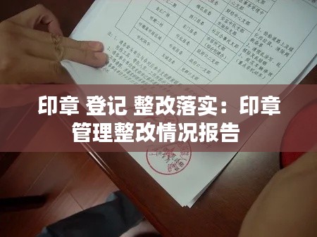 印章 登记 整改落实：印章管理整改情况报告 