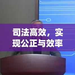 司法高效，实现公正与效率的完美交融