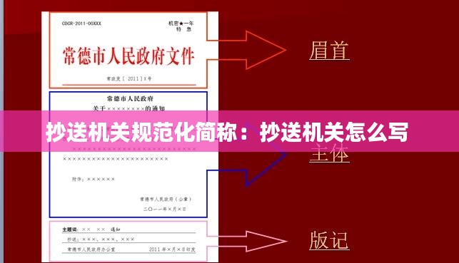 抄送机关规范化简称：抄送机关怎么写 