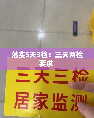 落实5天3检：三天两检要求 