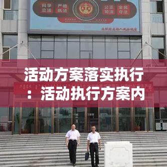 活动方案落实执行：活动执行方案内容包括 