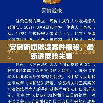安徽新闻欺凌案件揭秘，最新进展抢先看