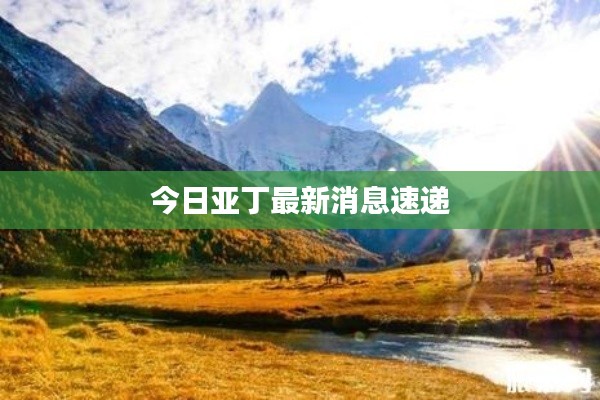 今日亚丁最新消息速递