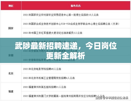 武陟最新招聘速递，今日岗位更新全解析