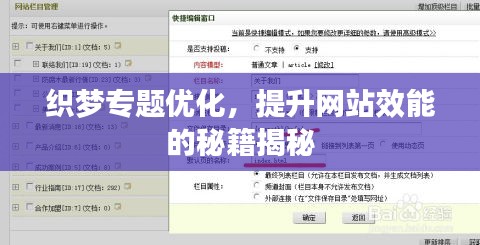 织梦专题优化，提升网站效能的秘籍揭秘