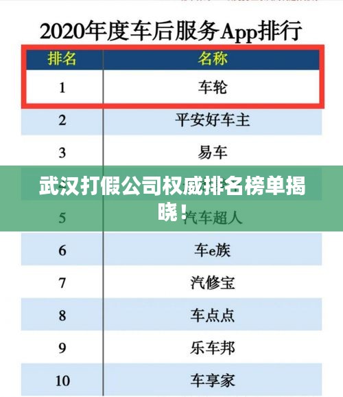 武汉打假公司权威排名榜单揭晓！