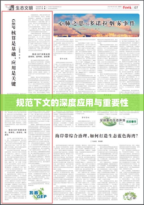 规范下文的深度应用与重要性