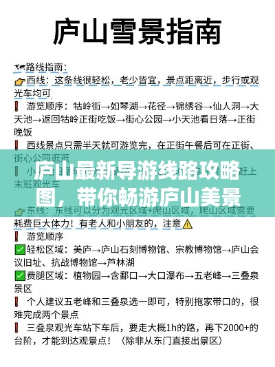 庐山最新导游线路攻略图，带你畅游庐山美景！