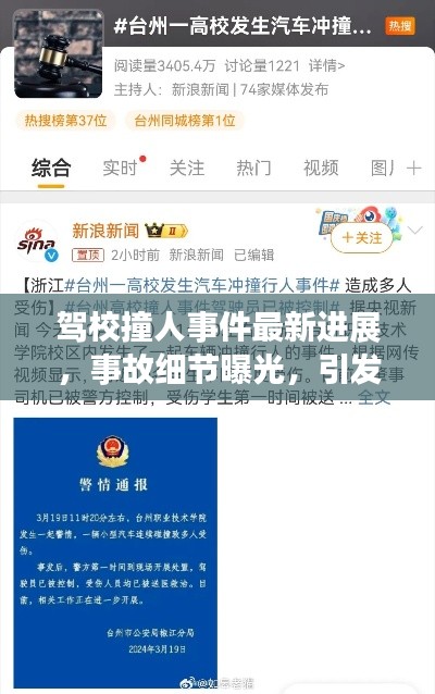 驾校撞人事件最新进展，事故细节曝光，引发社会关注