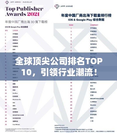 全球顶尖公司排名TOP10，引领行业潮流！