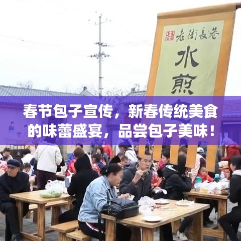 春节包子宣传，新春传统美食的味蕾盛宴，品尝包子美味！