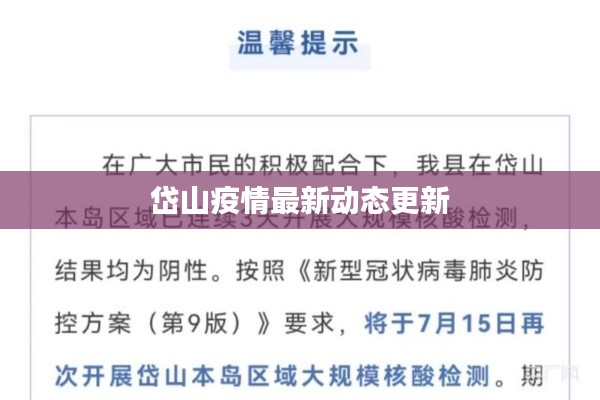 岱山疫情最新动态更新