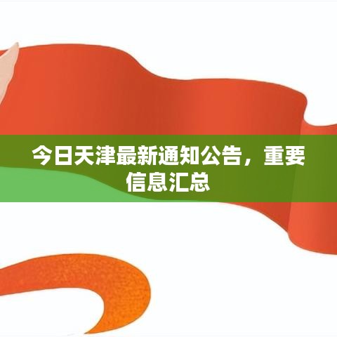 今日天津最新通知公告，重要信息汇总