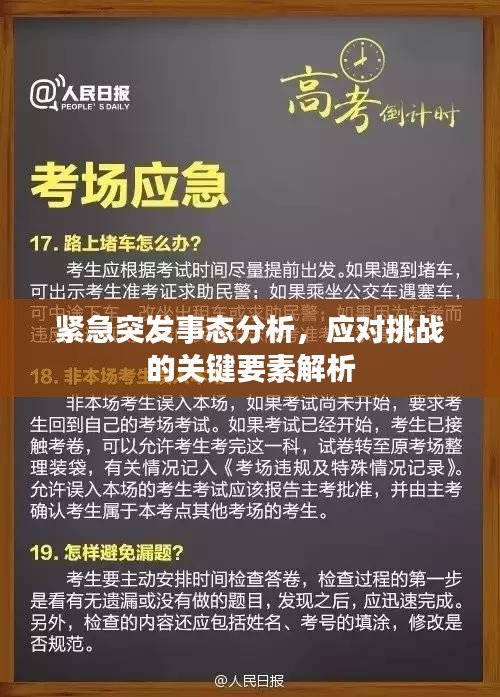 紧急突发事态分析，应对挑战的关键要素解析