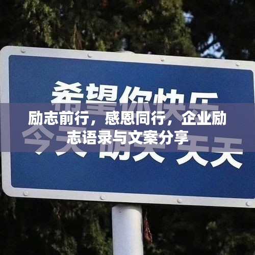 励志前行，感恩同行，企业励志语录与文案分享