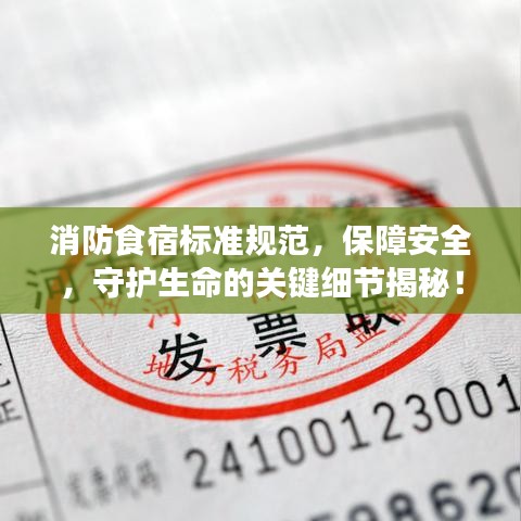 消防食宿标准规范，保障安全，守护生命的关键细节揭秘！