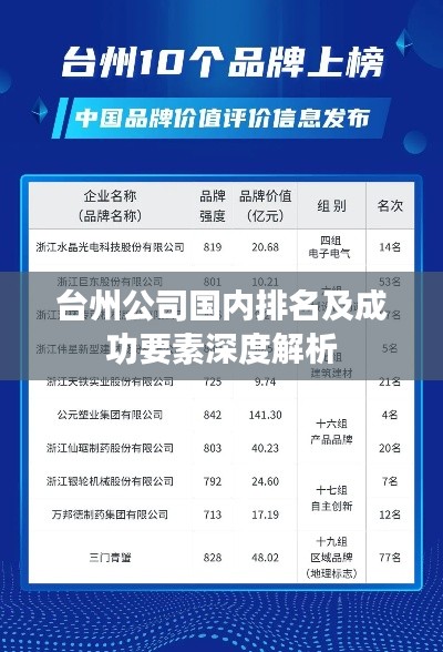 台州公司国内排名及成功要素深度解析