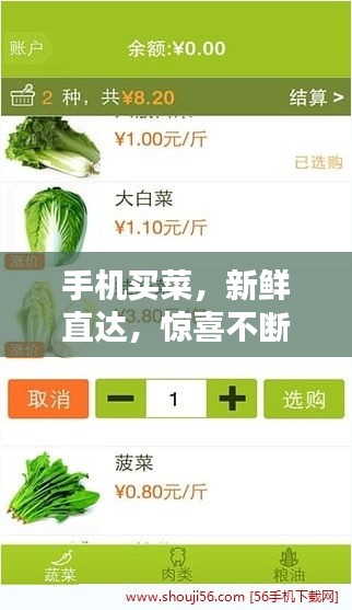 手机买菜，新鲜直达，惊喜不断！