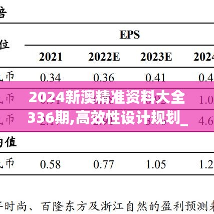 2024新澳精准资料大全336期,高效性设计规划_WLF91.546设计师版