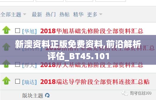 新澳资料正版免费资料,前沿解析评估_BT45.101