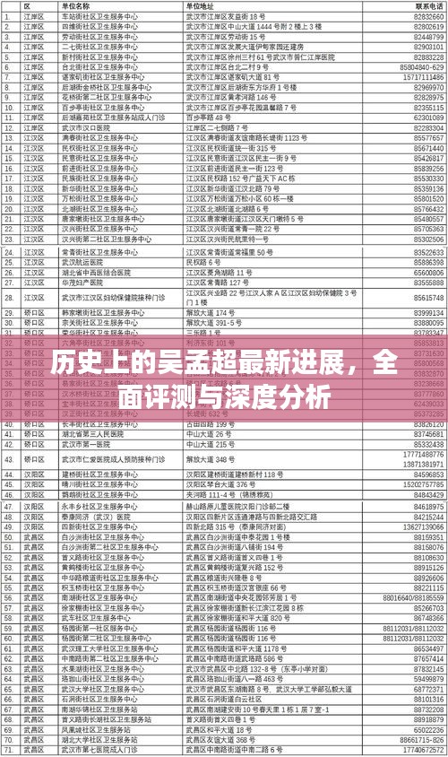 吴孟超最新进展深度解析，历史成果、全面评测与深度分析
