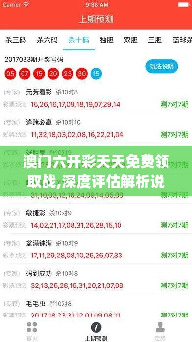澳门六开彩天天免费领取战,深度评估解析说明_BT6.482
