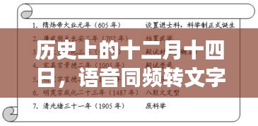 语音同频转文字演变及其历史影响，十二月十四日回顾与探讨