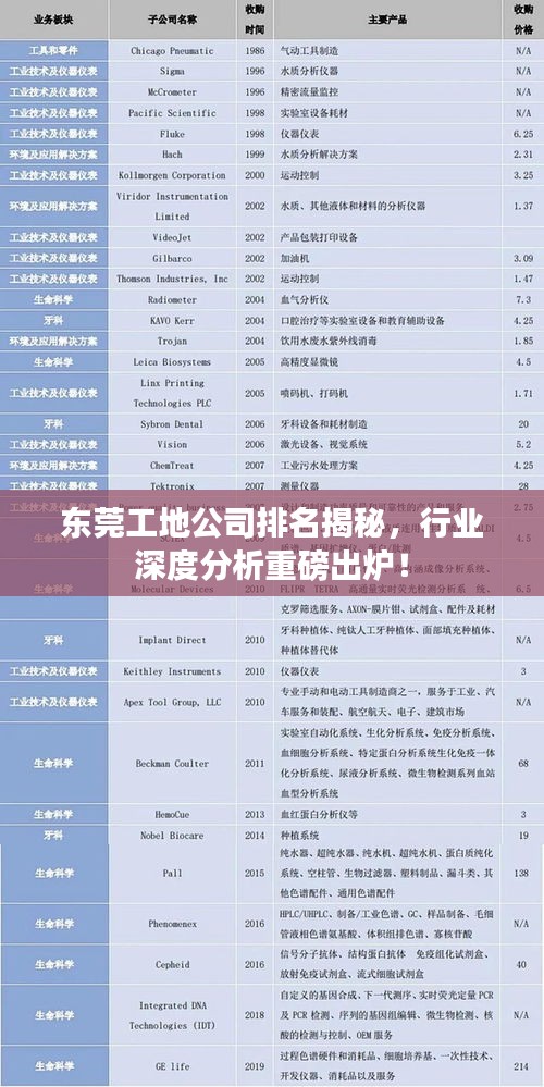 东莞工地公司排名揭秘，行业深度分析重磅出炉！
