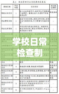 学校日常检查制度的重要性及其实践，提升教育质量与管理水平的关键举措