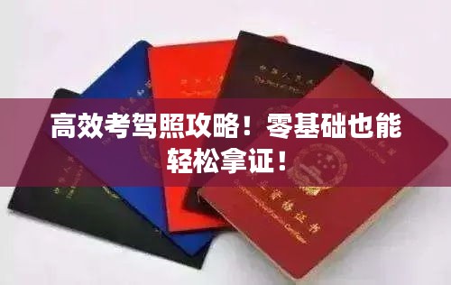高效考驾照攻略！零基础也能轻松拿证！