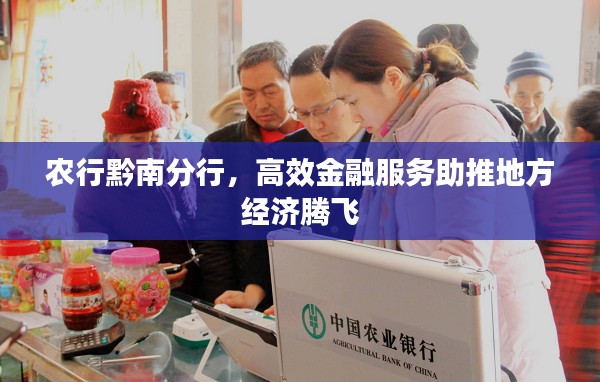 农行黔南分行，高效金融服务助推地方经济腾飞