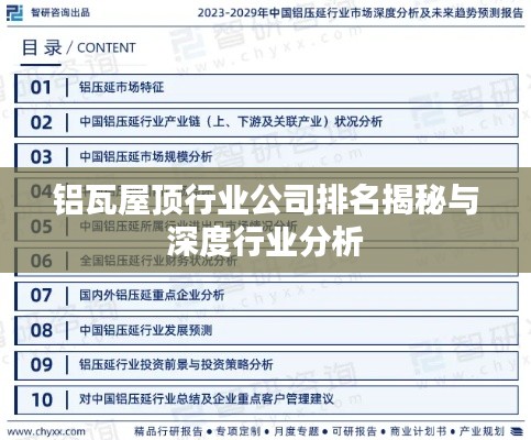 铝瓦屋顶行业公司排名揭秘与深度行业分析